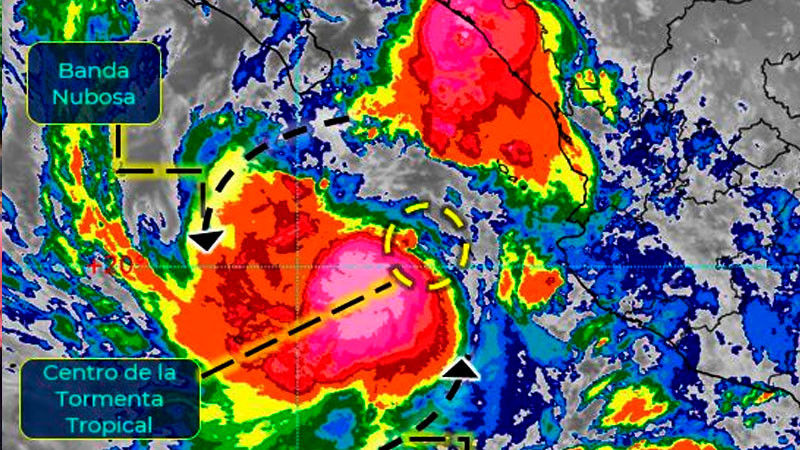 Madeline Como Tormenta Tropical Se Desplaza Hacia El Noroeste