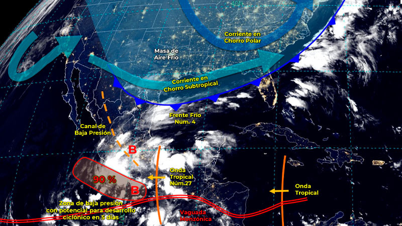 Frente Fr O Y Onda Tropical Ocasionar N Lluvias Muy Fuertes En El