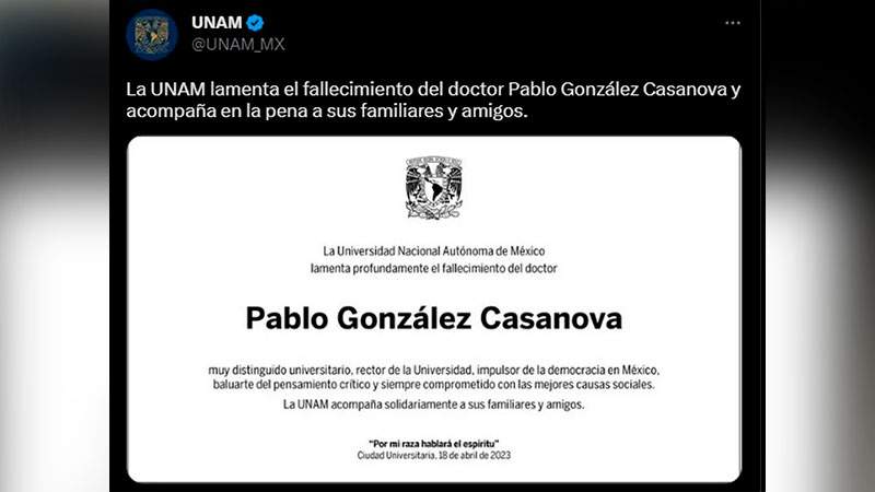 Fallece Pablo Gonz Lez Exrector De La Unam A Los A Os