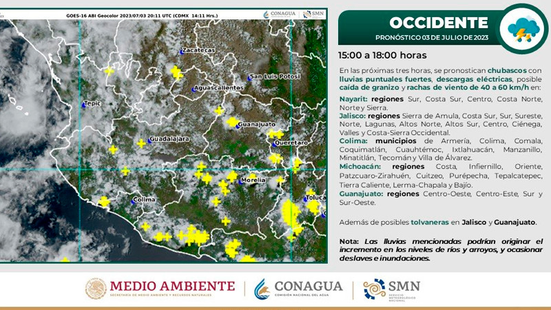 Pronostican Tarde De Fuertes Lluvias Y Probable Ca Da De Granizo En