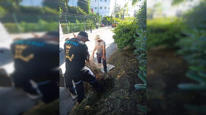 Atienden áreas verdes de la periferia y Centro Morelia 