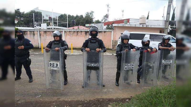 Supervisa SSP dispositivo de vigilancia de las vías del tren, en Caltzontzin, Michoacán