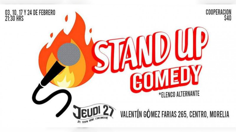 Continúa temporada de stand up comedy en Jeudi 27 