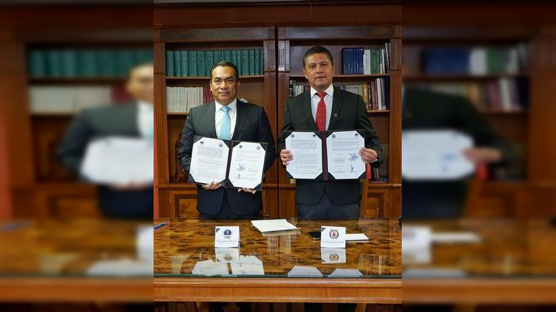 Fiscalía General de Michoacán y UMSNH firman convenio de colaboración para el desarrollo de actividades económicas 