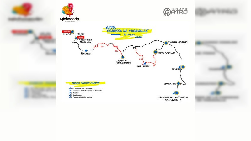 Rodada “La Ruta de la Condesa de Miravalle”; a recorrer Michoacán