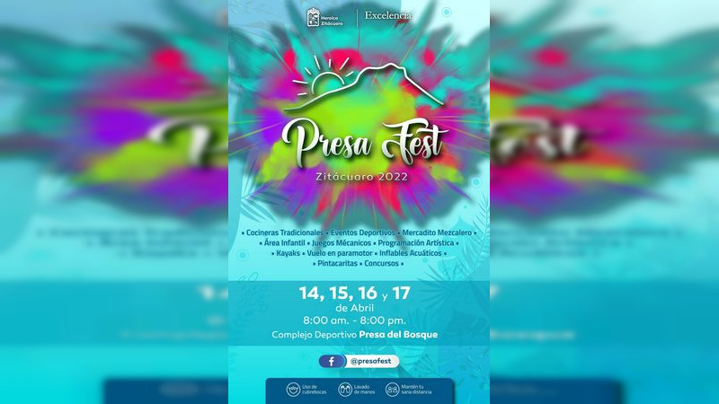 Se llevará acabo en Zitácuaro el "Presa Fest" en el Complejo Deportivo de la Presa del Bosque 