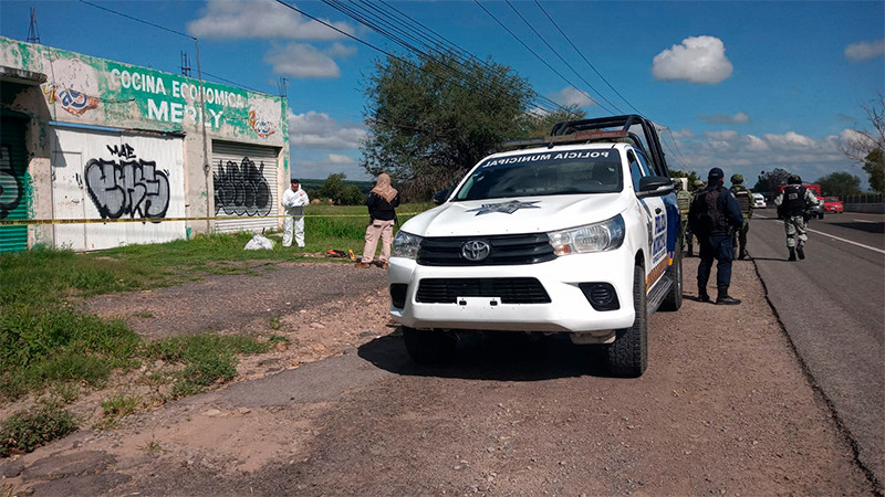 Encuentran cadáver a la altura de la comunidad San José Agua Azul, en Apaseo el Grande, Guanajuato 