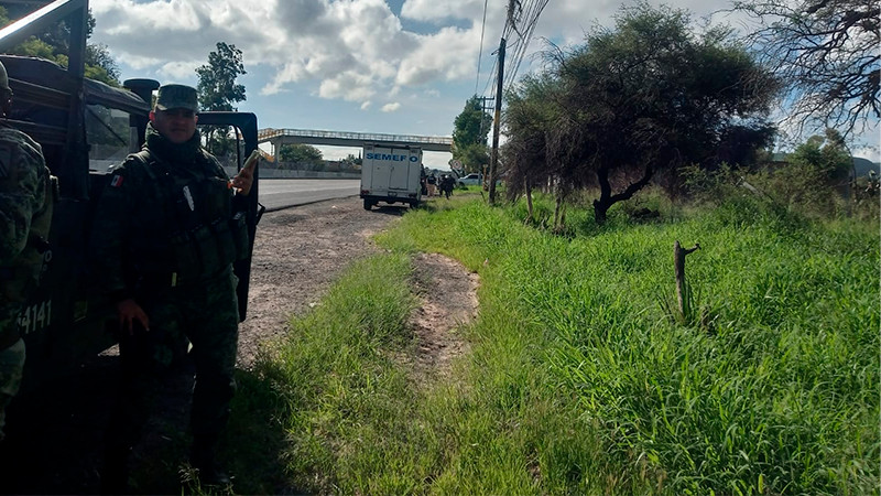 Encuentran cadáver a la altura de la comunidad San José Agua Azul, en Apaseo el Grande, Guanajuato 