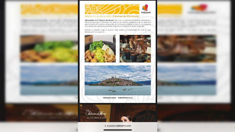 Michoacán dentro del catalogo de ventas de El Palacio de Hierro 