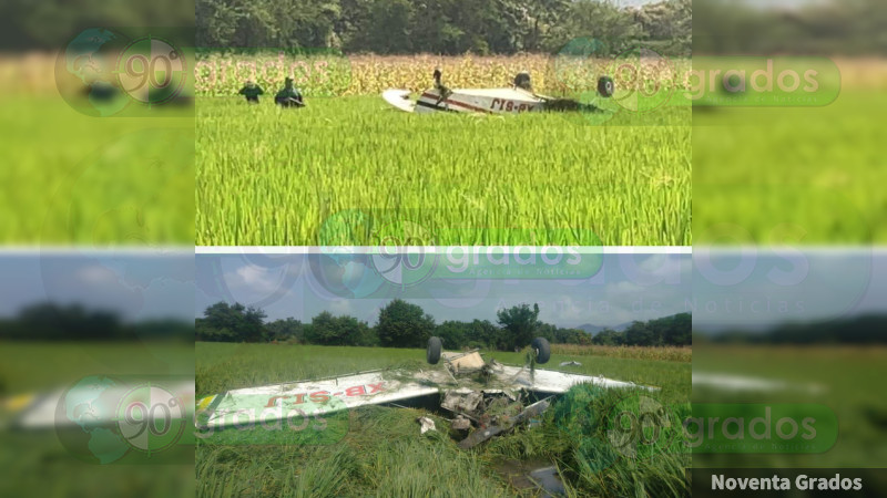 Se desploma avioneta en Gabriel Zamora, Michoacán 