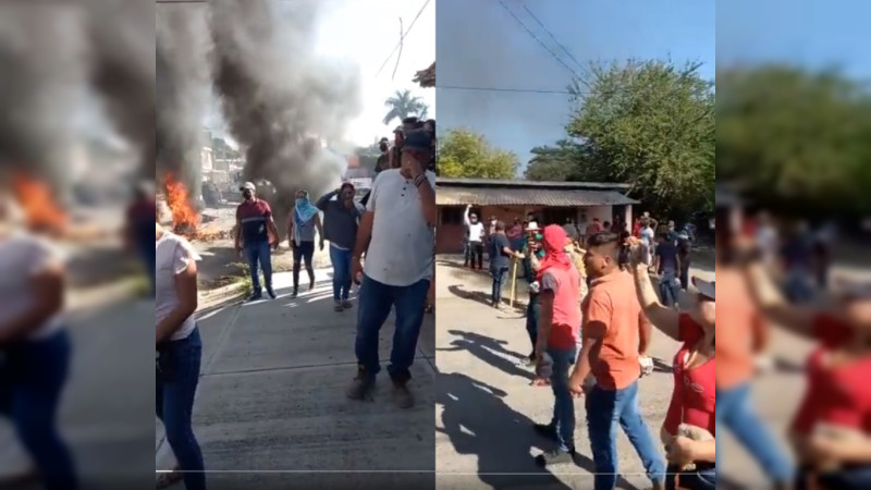 Organizan protesta contra Hipólito Mora, en La Ruana, Michoacán: Provocan incendios y bloquean vialidades 