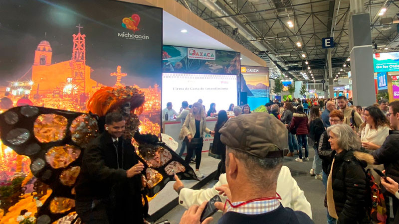 En la FITUR, España 2023 europeos muestran interés por visitar Michoacán 