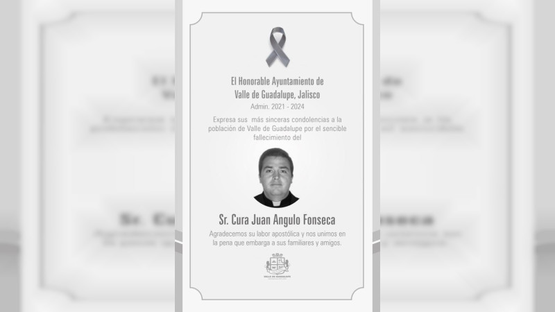 Matan a sacerdote Juan Angulo Fonseca en Jalisco 