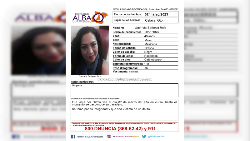 Activan Alerta Amber Por La Desaparición De Siete Mujeres En Celaya Guanajuato 4475