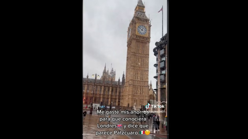 Pequeño turista viaja a Londres y dice que se parece a Pátzcuaro 