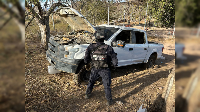 Localizan en Cotija, Michoacán, vehículos que habrían estado en enfrentamiento