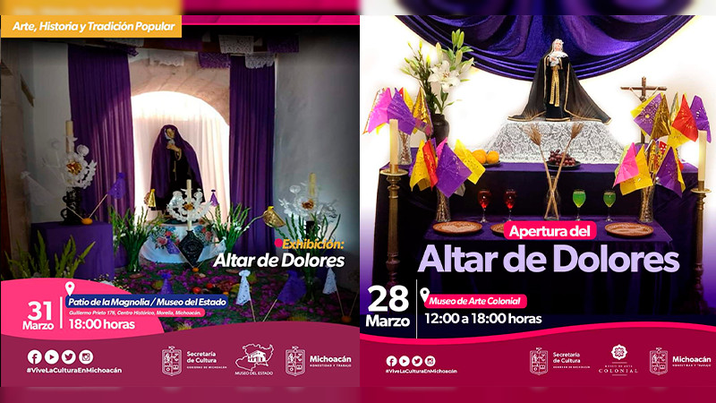 Expondrán museos del Estado y de Arte Colonial altares a la Virgen de los Dolores 