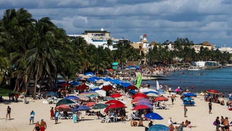 Turismo en playas nacionales a reventar; así el panorama en México   