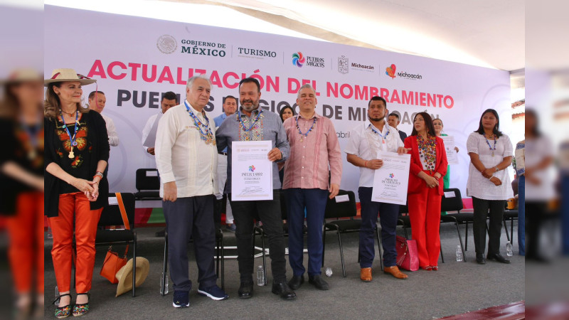 Bedolla y Torruco actualizan nombramiento a los 9 Pueblos Mágicos de Michoacán