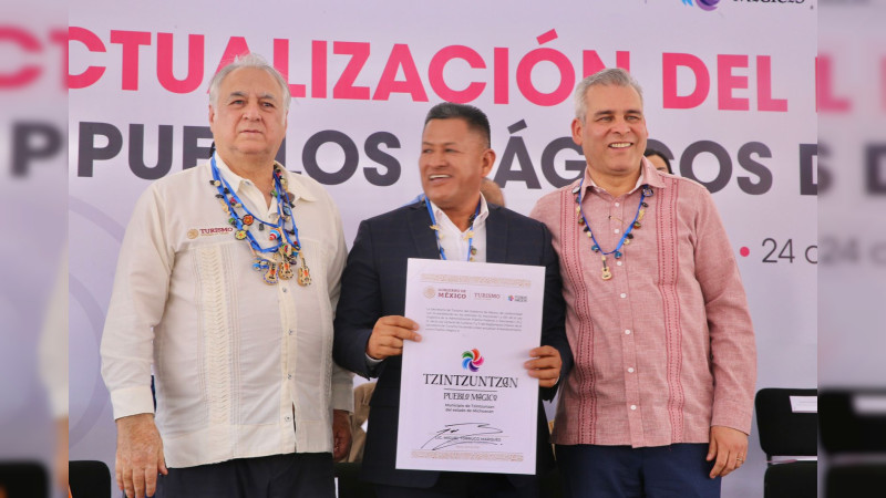 Bedolla y Torruco actualizan nombramiento a los 9 Pueblos Mágicos de Michoacán