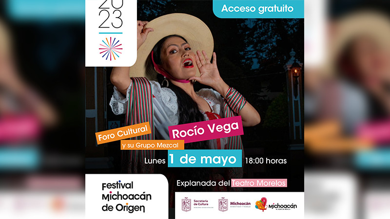 La música tradicional mexicana llega al Festival Michoacán de Origen con Rocío Vega y su Grupo Mezcal 