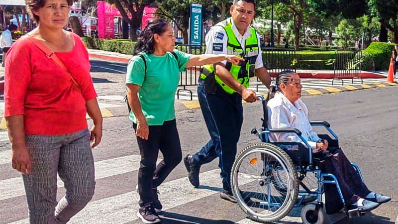 Tránsito y Movilidad de la SSP garantiza acceso seguro a personas con discapacidad, en Festival Michoacán de Origen 