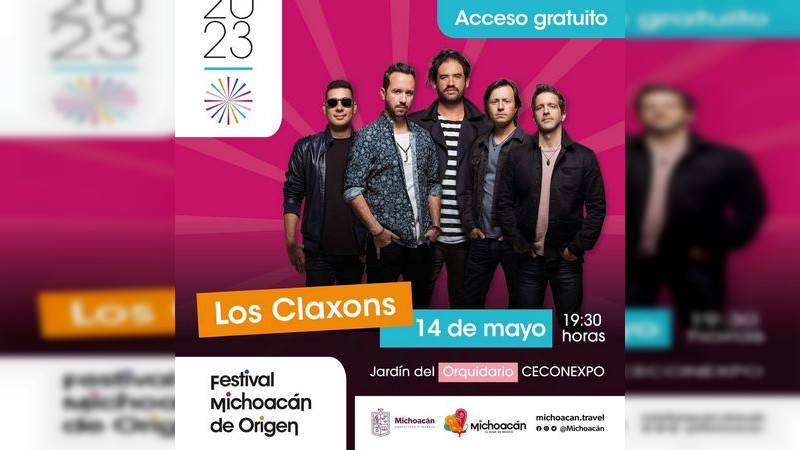 Hoy el penúltimo concierto del Festival Michoacán de Origen con Los Claxons 