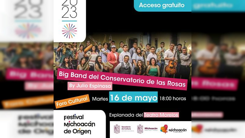 Este martes, jazz al estilo big band en el Festival Michoacán de Origen 