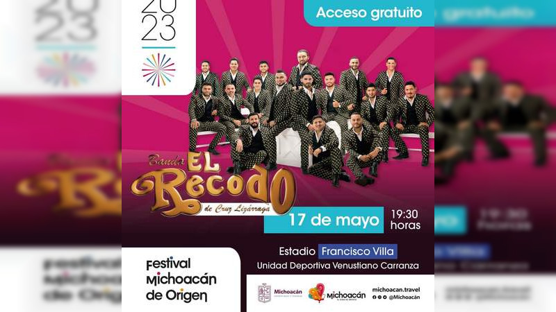 Banda El Recodo cierra ciclo de conciertos en el Festival Michoacán de Origen