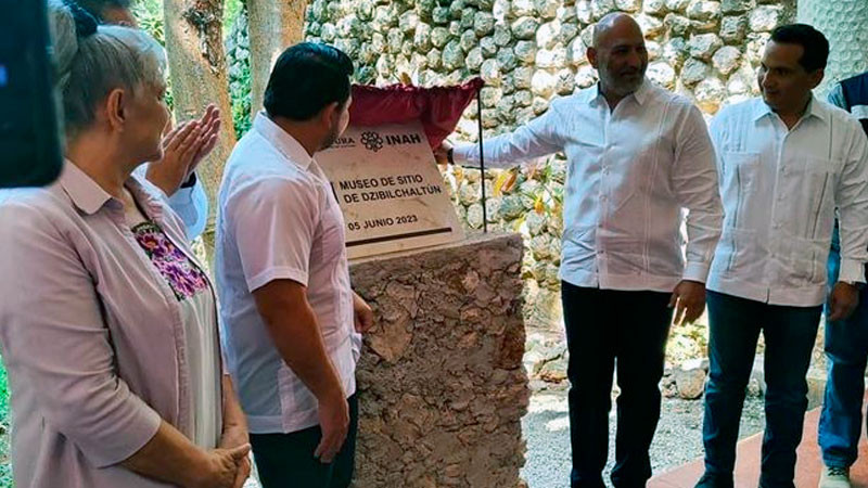 Colocan primera piedra del nuevo Museo de Sitio de Dzibilchaltún, en Yucatán 