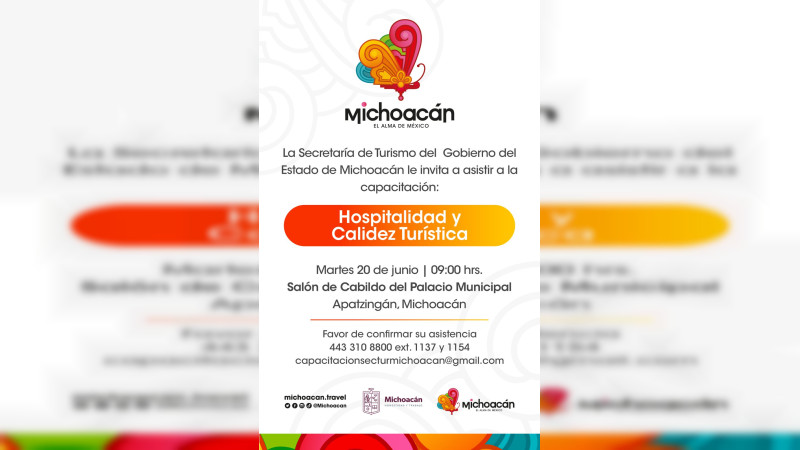 Fortalecen al sector turístico de Michoacán con capacitación a prestadores de servicios