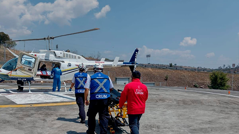 Cuenta Salud Michoacán con ambulancia aérea para el traslado oportuno de pacientes 