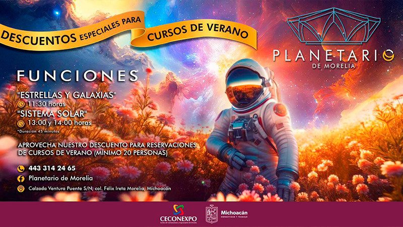 Inicia proyección de estrellas y galaxias en Planetario de Morelia 