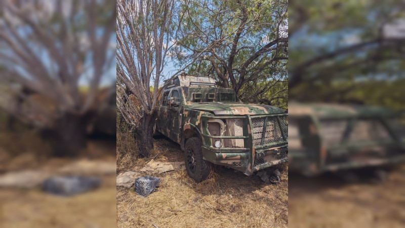 Aseguran convoy de camiones y camionetas “monstruo” en Reynosa, Tamaulipas 