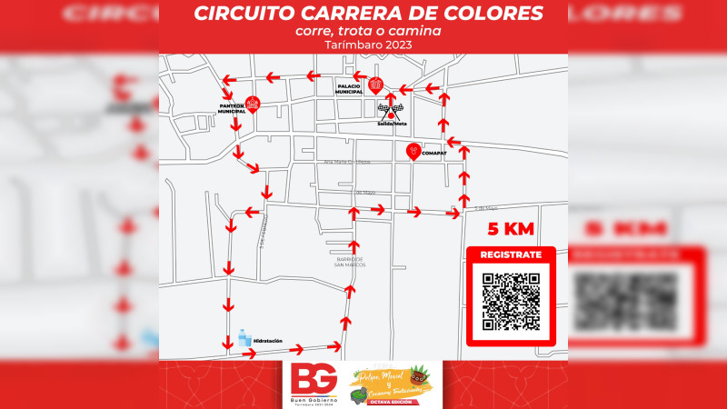 Vive la Carrera de Colores este domingo en Tarímbaro