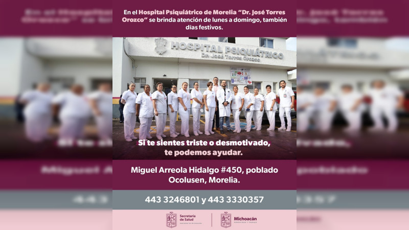 Hospital Psiquiátrico De Morelia Brindó Más De 21 Mil Consultas En El 2023 3717