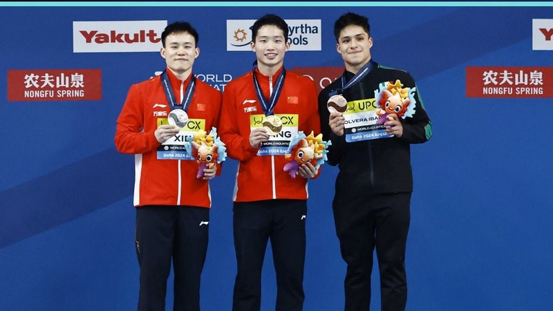 Osmar Olvera obtiene su segunda presea en el Mundial de Natación de Doha, Catar 