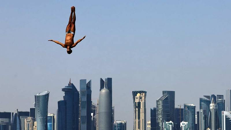 Clavadistas mexicanos culminan quinto y sexto en clavados de 27 metros en Doha, Catar 