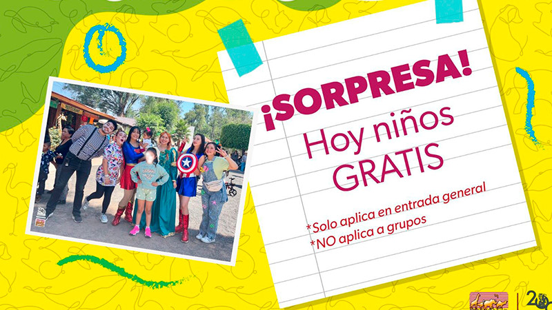 Día de aventuras para niñas y niños; hoy entran gratis hoy al Zoo de Morelia 