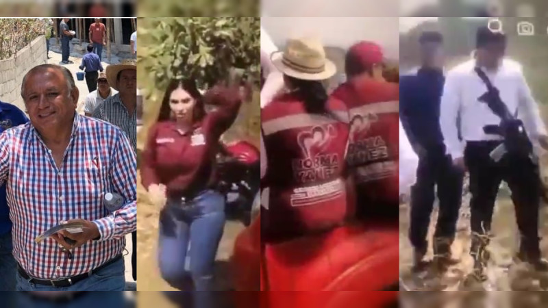 Crisis política en Jungapeo, Michoacán: Acusan a Morena de retener a candidato a Presidente; alcaldesa en campaña es grabada con hombres armados 