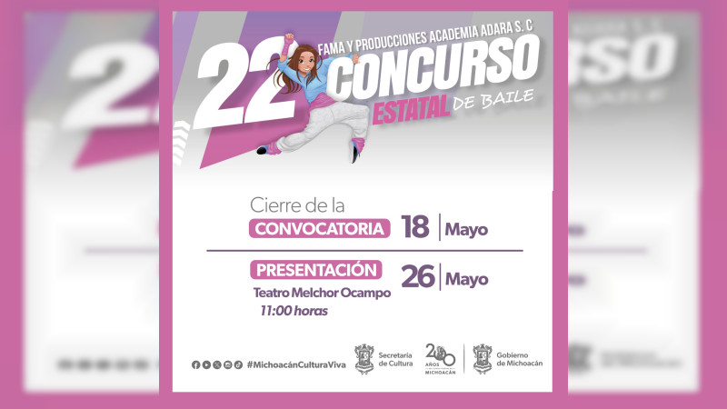 Mañana cierra convocatoria de danza Adara 2024: Secum 