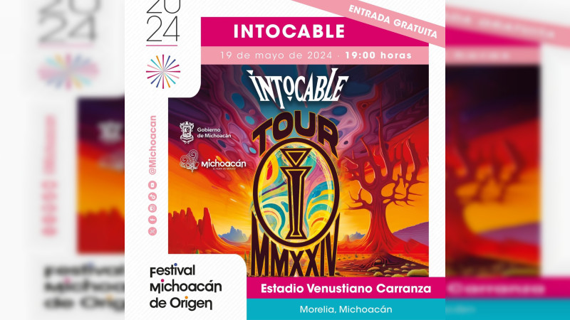 Hoy gran concierto de Intocable en el Estadio Venustiano Carranza de Morelia, Michoacán 