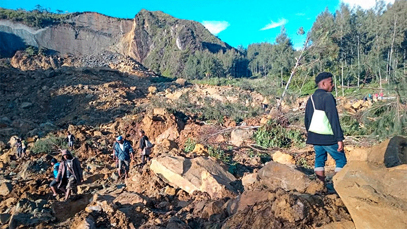 Deslizamiento de tierra en Papúa Nueva Guinea deja al menos 100 personas muertas