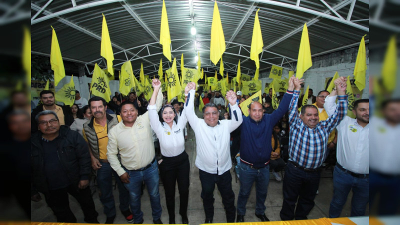 Porque la voluntad de las y los michoacanos está de nuestro lado, que no quepa duda ¡vamos a ganar!: Araceli Saucedo