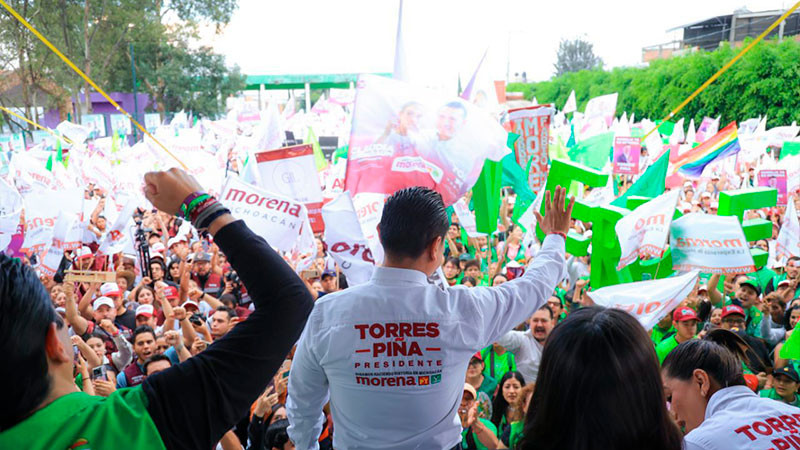 Torres Piña cierra campaña ante más de 10 mil almas en la colonia Solidaridad 