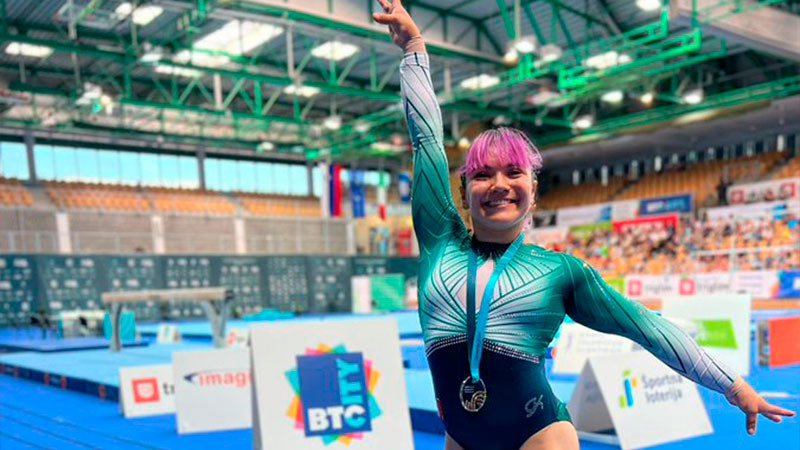 Alexa Moreno gana oro en Mundial de gimnasia en Eslovenia 