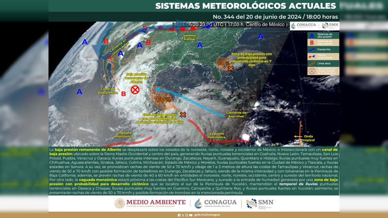 Tras paso de Tormenta tropical “Alberto”, se avecina potencial ciclón “Berly” a las costas de Veracruz y Tamaulipas