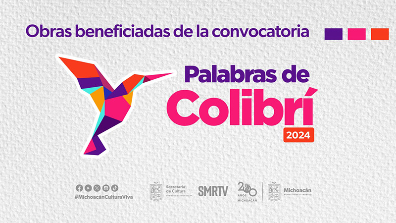 Anuncia Secum obras literarias ganadoras de la convocatoria Palabras de Colibrí 