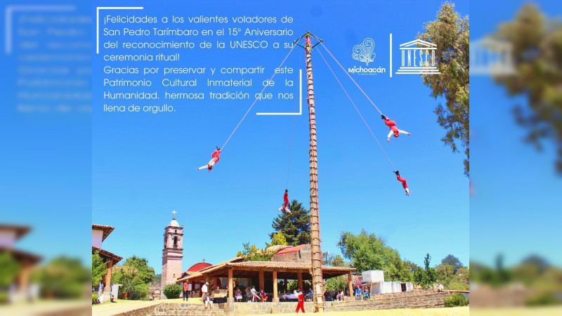 Voladores de San Pedro Tarímbaro, una tradición michoacana reconocida por la Unesco