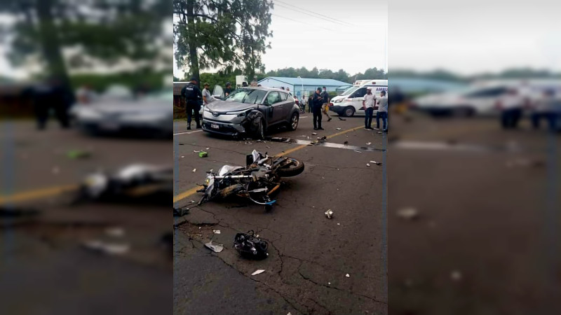 Tancítaro, Michoacán: Muere motociclista en accidente  